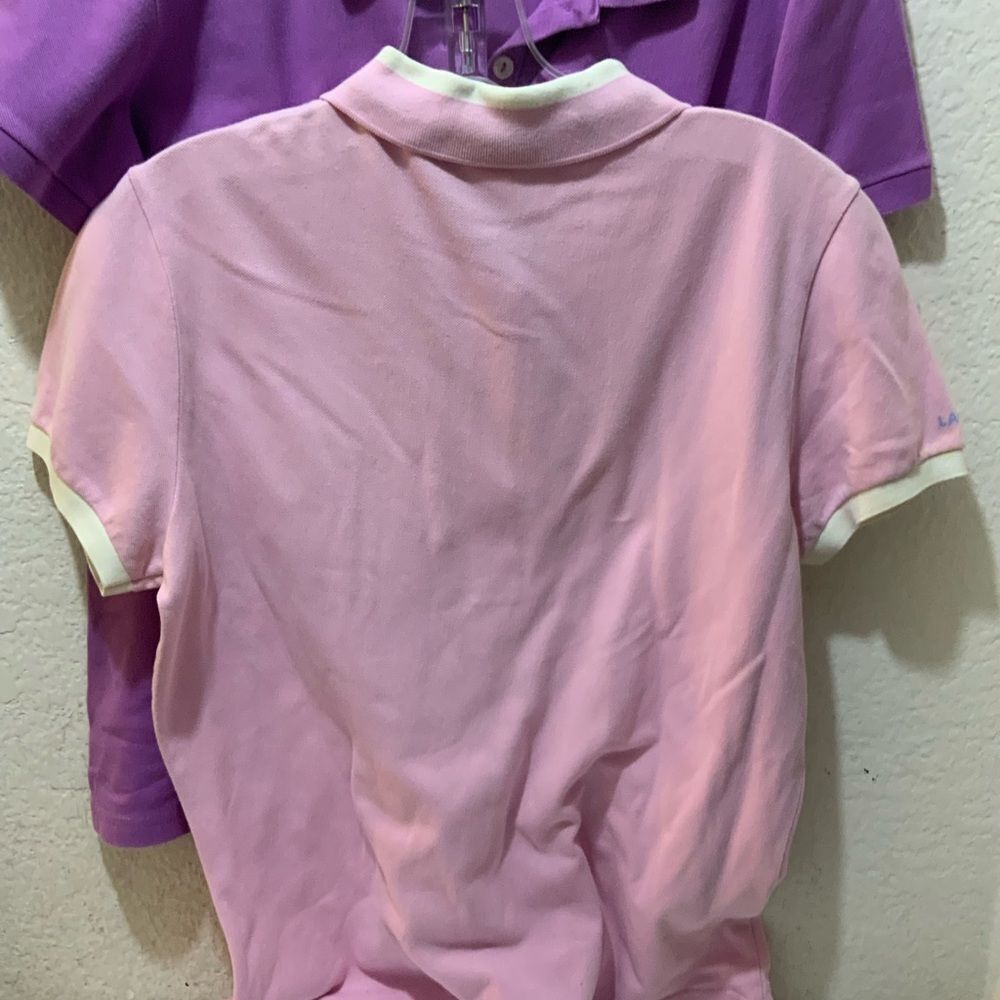 Bundle Retro Y2K Pink Lacoste Polo Shirt Size 44 - Picture 5 of 9